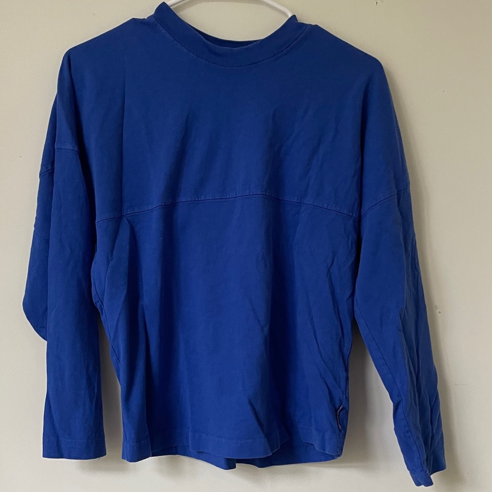 Long sleeve with white lettering on the back